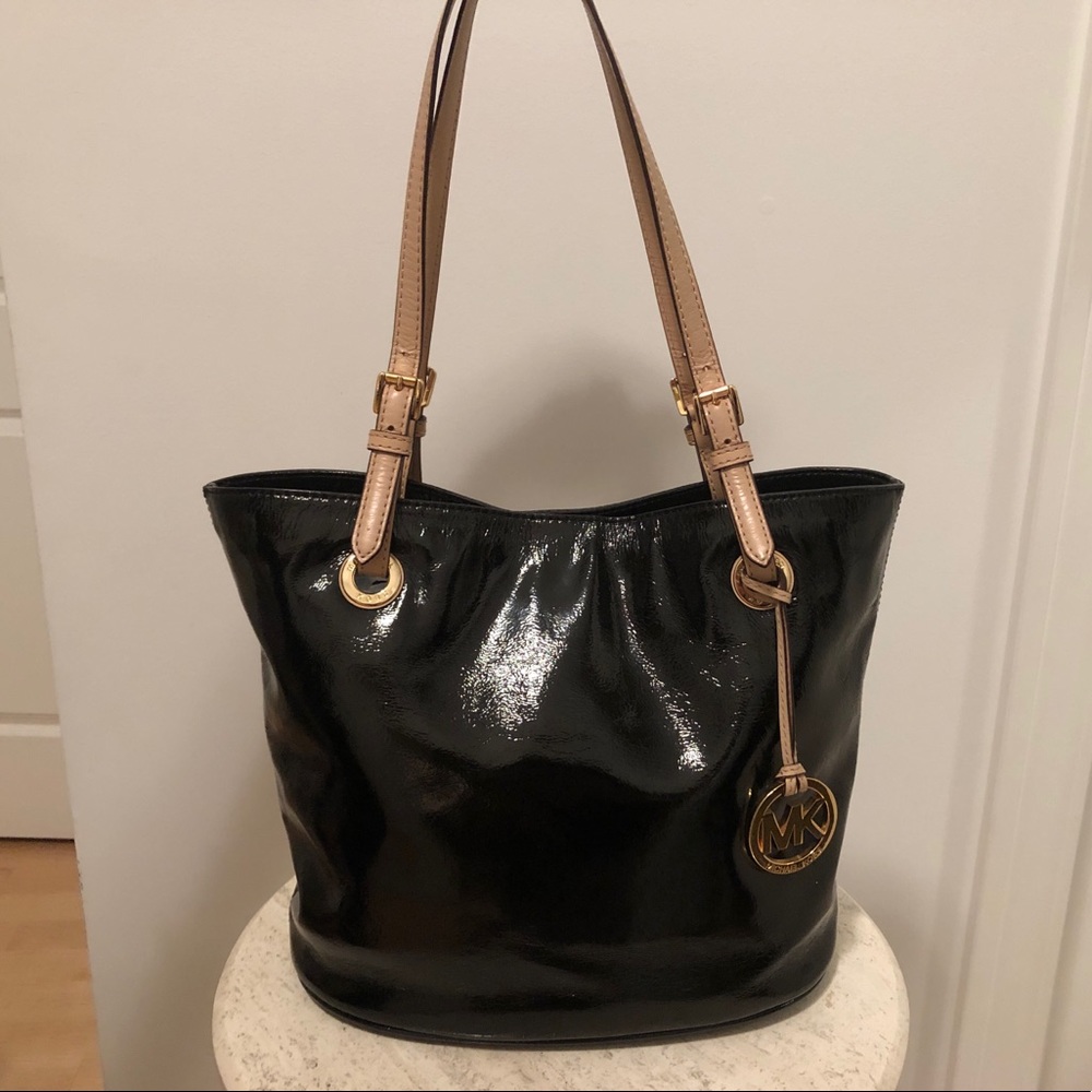 Michael Kors Patent Leather Tote Bag - Picture 1 of 6